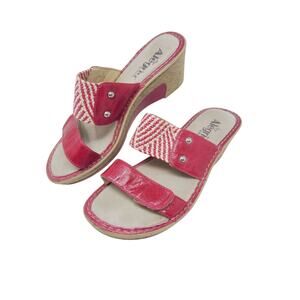 Alegria Lana Lan Pink Sandals Size 37 Size US 7 Leather Beach Summer Resortwear